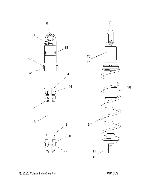 SUSPENSION, SHOCK, IFS MONOTUBE 7045528 - S24TFM9BS/9BE (600848)