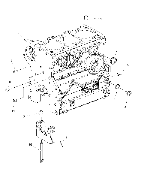 ENGINE, CRANKCASE - R15RUAD1AA (49RGRCRANKCASE15DSL)