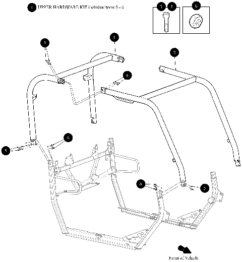 ROPS - REAR UPPER WELDMENT [302626]