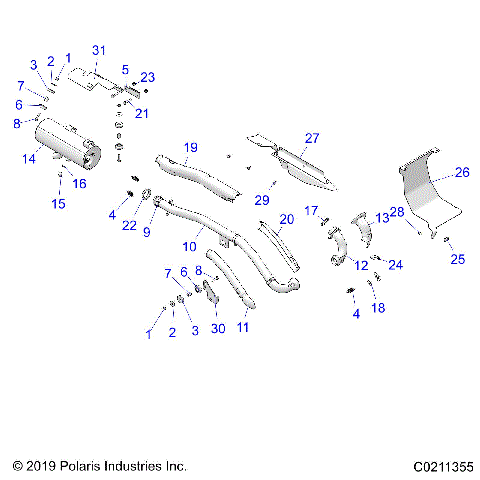 ENGINE, EXHAUST - A20SWE57A1/3A1 (C0211355)