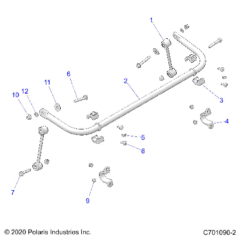SUSPENSION, STABILIZER BAR, REAR - Z23NAE99PR (C701090-2)