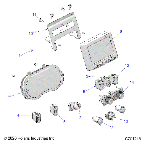 ELECTRICAL, DASH INSTRUMENTS - R21RSY99A9/AC/AP/AW/B9/BC/BP/BW (C701216)