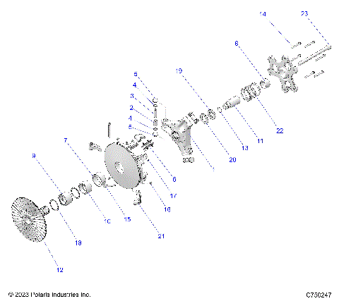 DRIVE TRAIN, PRIMARY CLUTCH - Z25S4D92AA/AL/BA/BF/AF/BL (C750247)