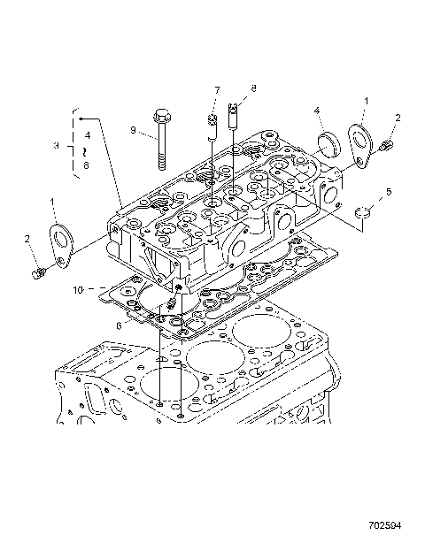 ENGINE, CYLINDER HEAD - R26RRED4FB/CB/CP (702594)