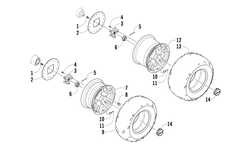 WHEEL AND TIRE ASSEMBLY