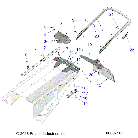 BODY, BUMPER, REAR, SNOWFLAP and TAILLIGHT COVER - S21EDE6PS ALL OPTIONS (600971C)