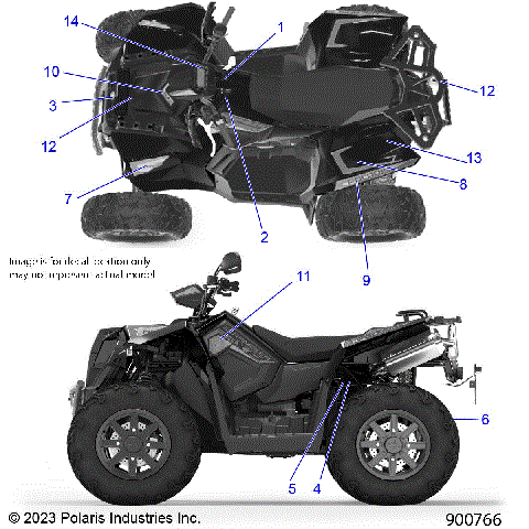 BODY, DECALS - A24SVE95PG (900766-01)