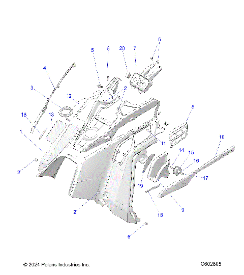 BODY, CONSOLE - S26TKL6RS (C602805)