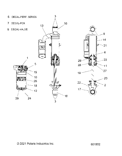 SUSPENSION, SHOCK, FRONT TRACK - S24TLP8RS (601902)