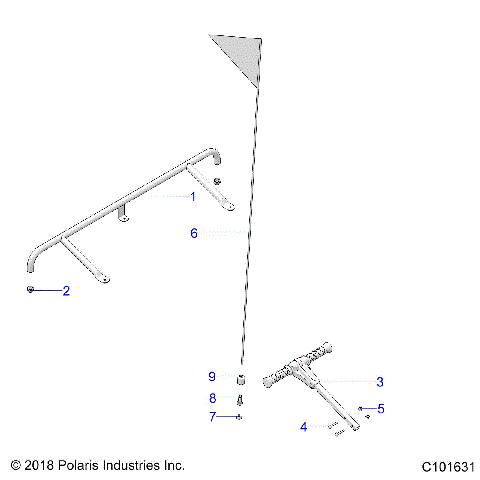 BODY, ACCESSORY BUMPER, FLAG, AND PASS HANDLE - A18HZA15N4 (C101631)