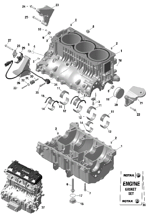 01- ROTAX - Crankcase