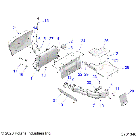 ENGINE, EXHAUST SYSTEM - Z21N4E99NG (C701346)
