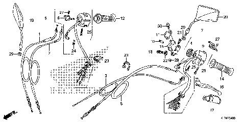 HANDLE LEVER@SWITCH@CABLE