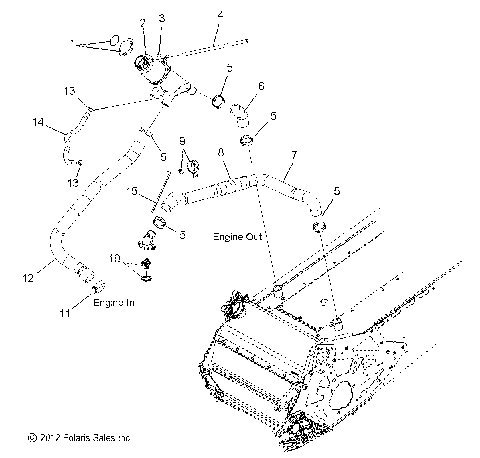 ENGINE, COOLING SYSTEM - S15CG8/CH8 ALL OPTIONS (49SNOWCOOLING13800PRMK)