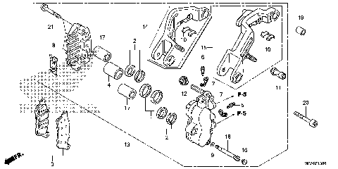 LEFT FRONT BRAKE CALIPER