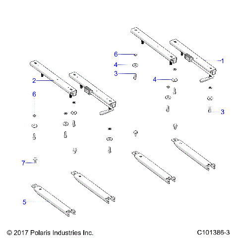 BODY, SEAT SLIDERS - A21HZB15A1/A2/B1/B2 (C101386-3)