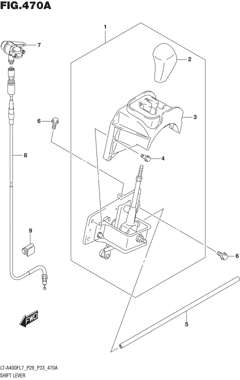 SHIFT LEVER (LT-A400FL7 P28)