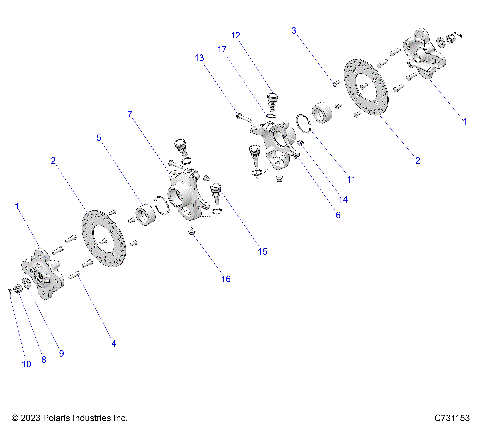 SUSPENSION, FRONT HUB - R25RRS99CK/EK/C9/E9 (C731153)