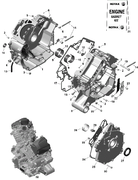 01- ROTAX - Crankcase