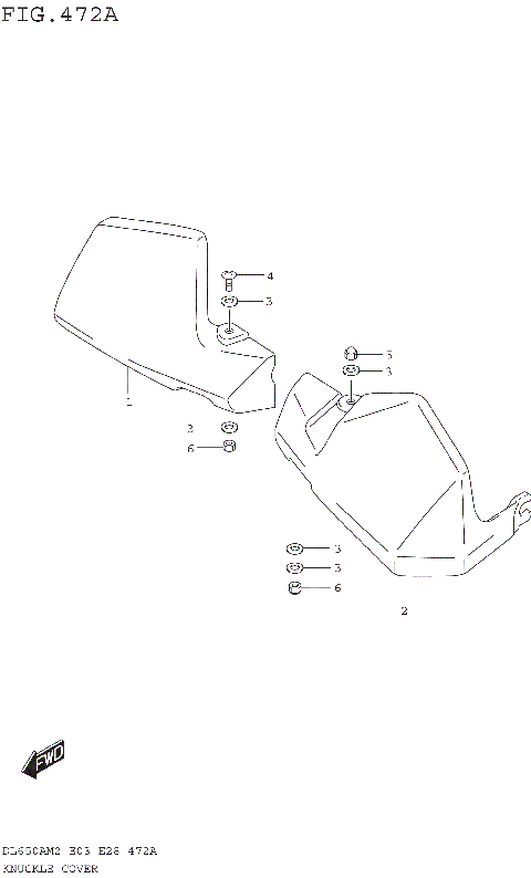 KNUCKLE COVER (DL650XAM2 E33)