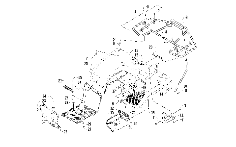 REAR BODY, RACK, AND TAILLIGHT ASSEMBLY [96318]