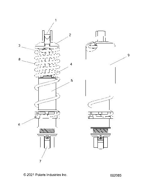SUSPENSION, SHOCK, FRONT TRACK - S24TKP9FS (602085)
