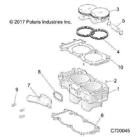 ENGINE, CYLINDER AND PISTON - Z21N4E99NG (C700045)