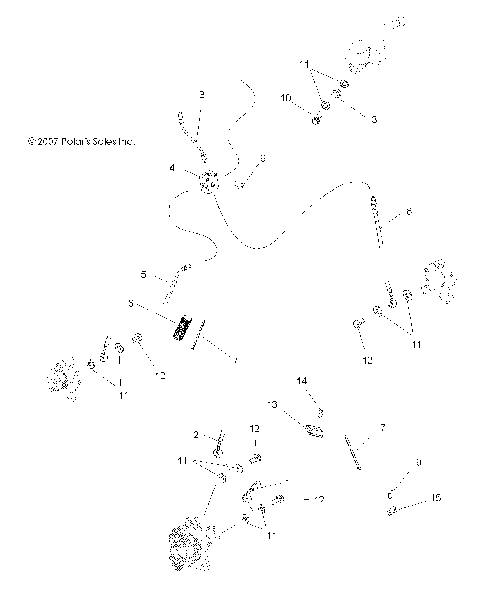 BRAKES, BRAKE LINES - A08MH50AX/AZ (49ATVBRAKELINE08SP500)