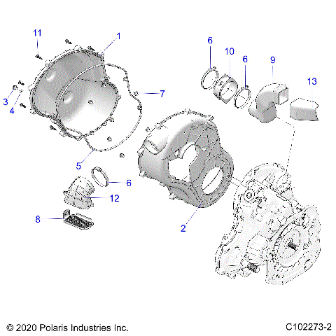 BODY, CLUTCH COVER - A20SYE95KH (C102273-2)