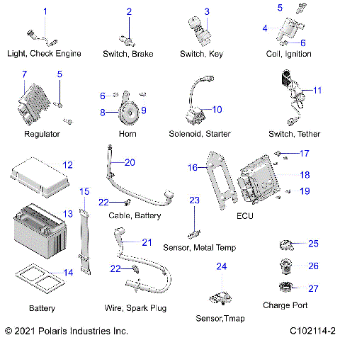 ELECTRICAL, COMPONENTS - A23HBBO7B3/B7 (C102114-2)