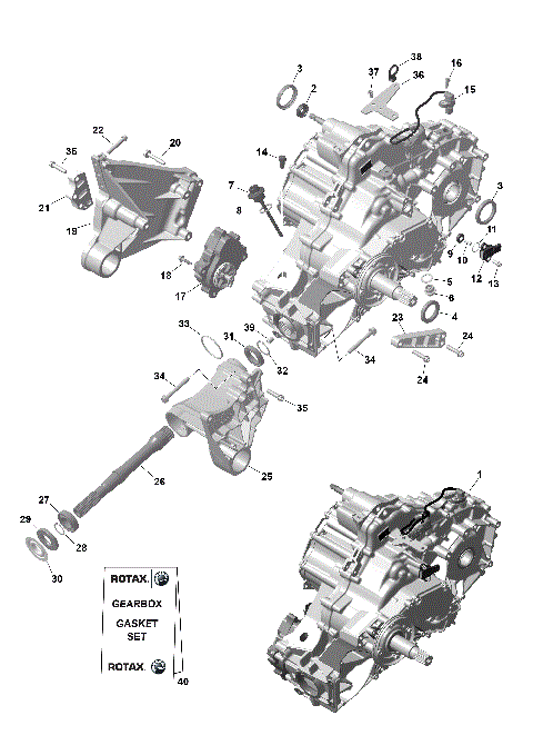 01- ROTAX - Gearbox Assy and Drive Shaft
