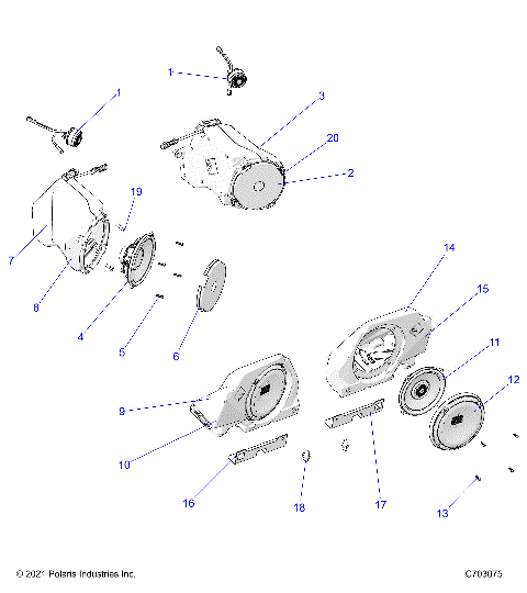 ELECTRICAL, AUDIO, SPEAKERS RIDE COMMAND - Z23RMD2KAK/AJ/BK/BJ (C703075)