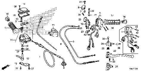 HANDLE LEVER@SWITCH@CABLE
