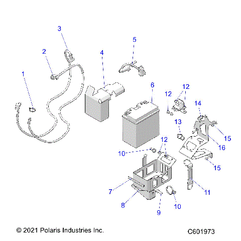 ELECTRICAL, E.S. BATTERY/BOX and CABLES - S23TLG8RS/8RE E.S. OPTION (C601973)