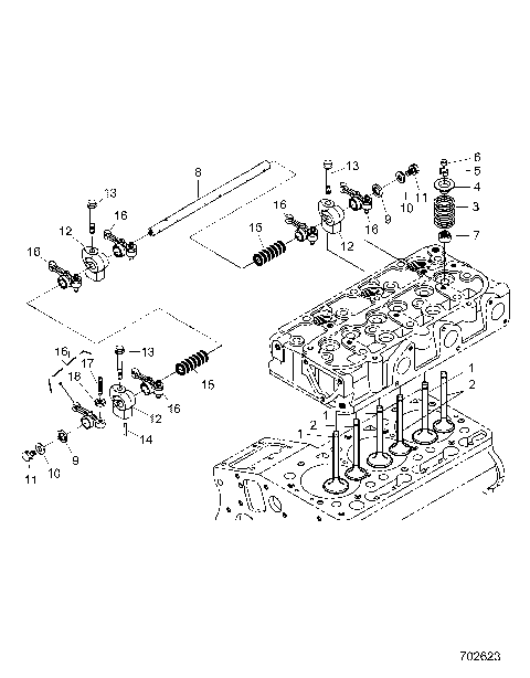 ENGINE, VALVE AND ROCKER ARM - R26RRED4FB/CB/CP (702623)