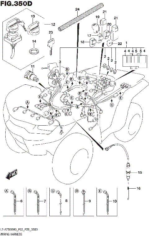 WIRING HARNESS (LT-A750XPM0 P03)