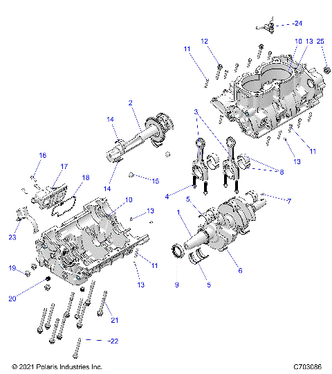 ENGINE, CRANKCASE AND CRANKSHAFT - Z25NMF99A4/A5/B4/B5 (C703086)