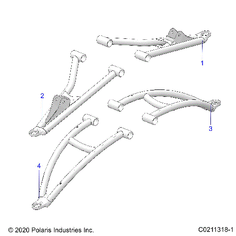 SUSPENSION, FRONT A-ARMS - A25SXD95A9 (C0211318-1)