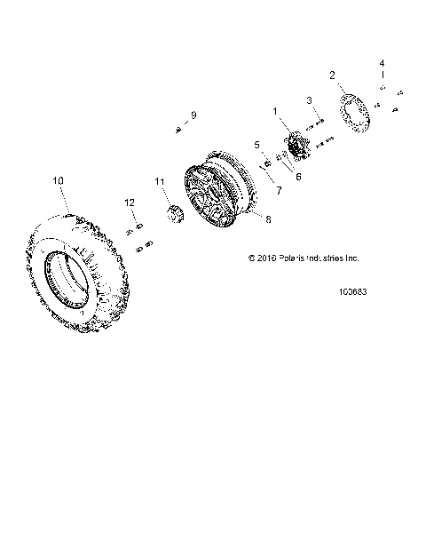 WHEELS, FRONT TIRE and BRAKE DISC - A17DAE57AM (100683)
