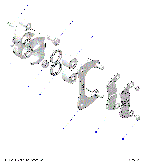 BRAKES, CALIPER, REAR - Z25R4P2KAE/BE (C750115)