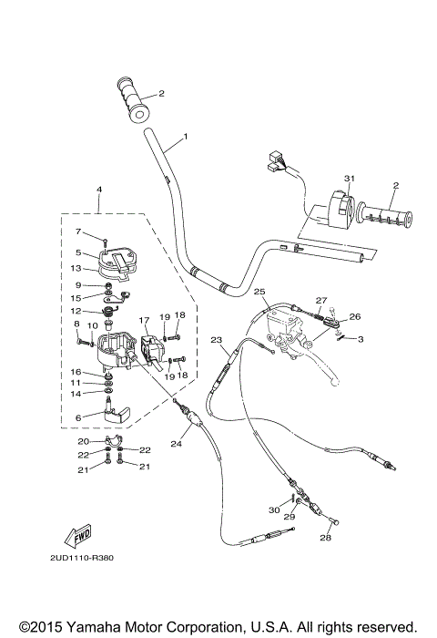 STEERING HANDLE CABLE