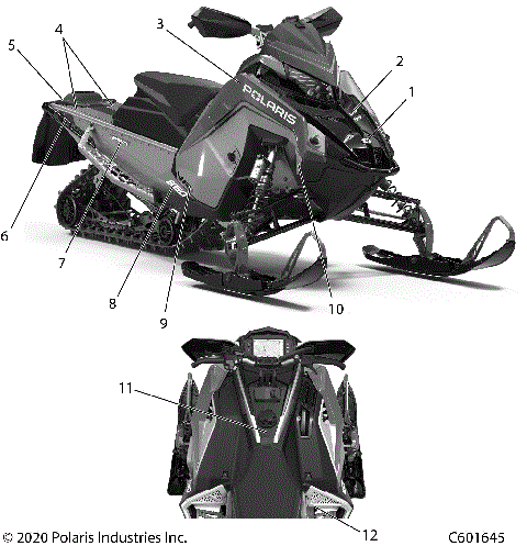 BODY, DECAL, BLACK SIDE PANEL W/RED ACCENT - S21TDV8RS/8RE (601598)