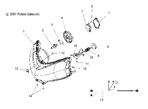 ELECTRICAL, HEADLIGHT - S08PK6FS/FE/PM6FS/FE (49SNOWHEADLGHT08600RMK)