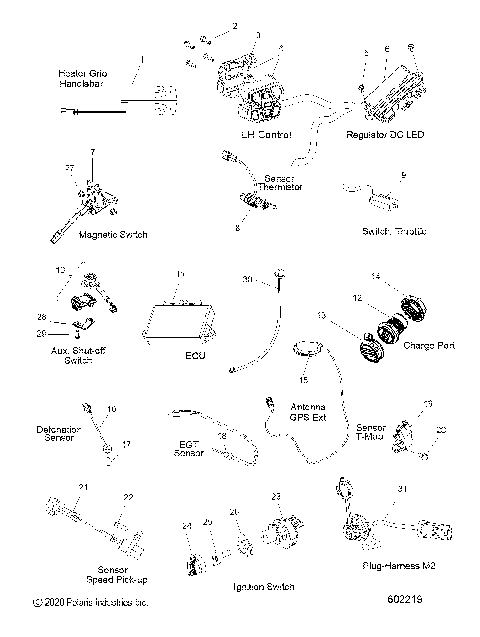ELECTRICAL, SWITCHES, SENSORS and COMPONENTS - S23TDV8MS/8ME (602219)