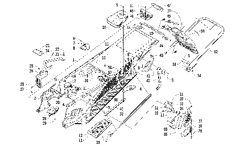 TUNNEL, REAR BUMPER, AND SNOWFLAP ASSEMBLY [99168]