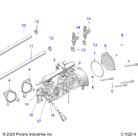 ENGINE, THROTTLE BODY - A20SXA85A1/A7/CA1/CA7/E85A9/AF/AP/CA9/CAF/CAP/V85AP/CAP (C102214)