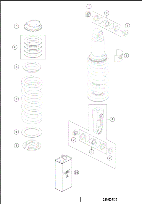 SHOCK ABSORBER DISASSEMBLED