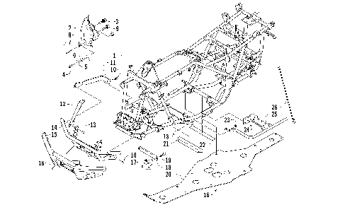 FRAME AND RELATED PARTS [83604]