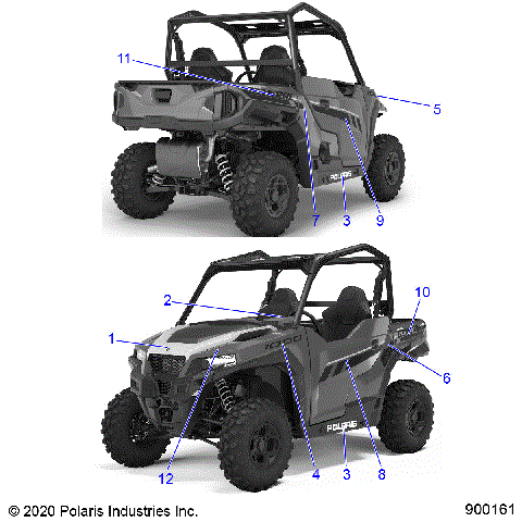 BODY, DECALS - G21GAE99A4 (900161-01)