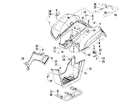 REAR BODY PANEL AND TAILLIGHT ASSEMBLIES [89368]
